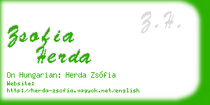 zsofia herda business card